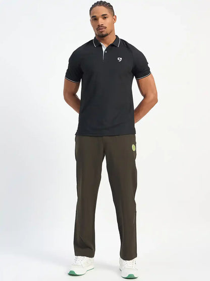 SG H1MP84082 Men Black Polo T-Shirt