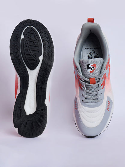 SG GLIDE Running Sports Shoes Men and Boys - Red/White/Grey