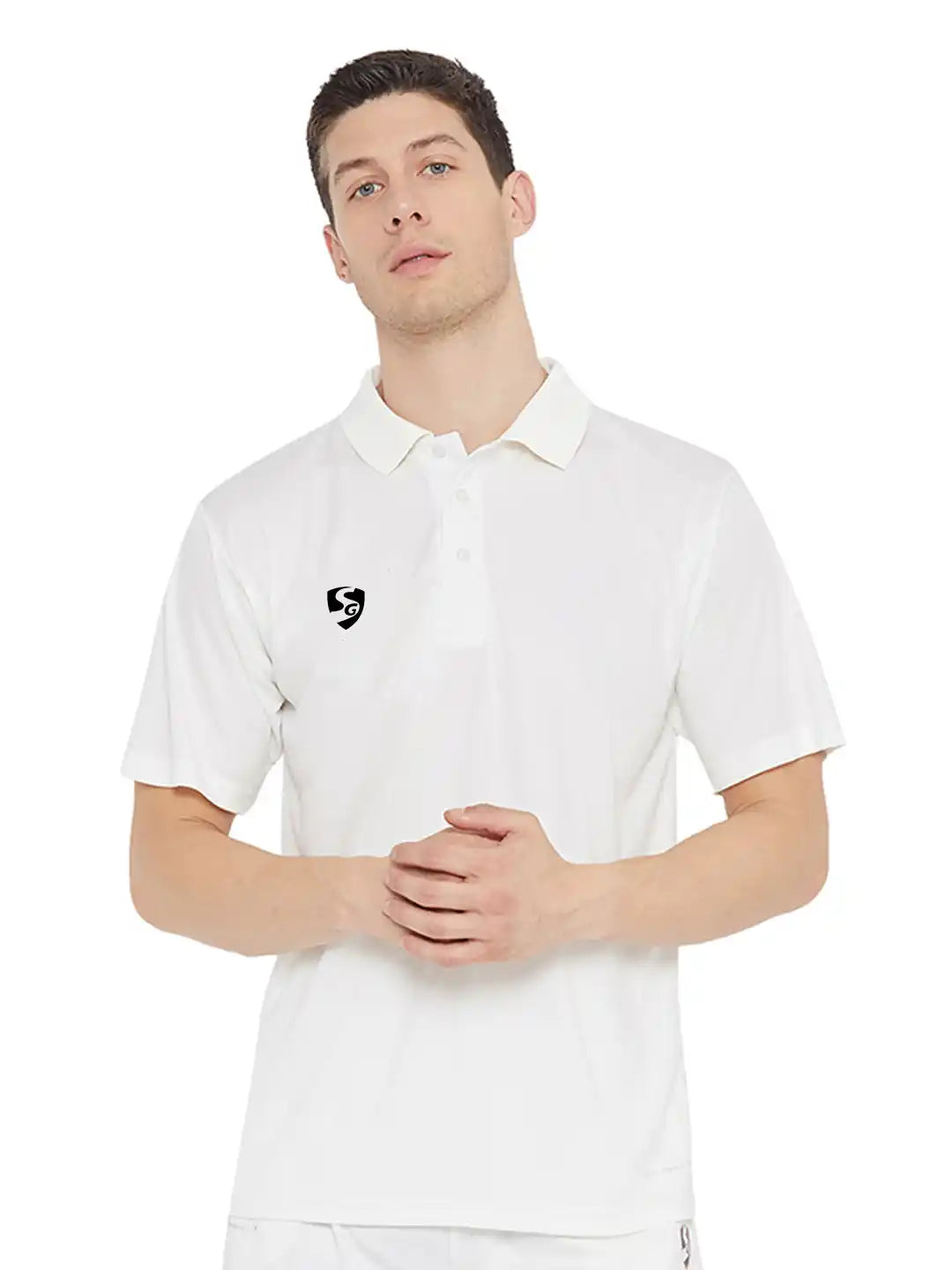 SG Senior Club Half Sleeve Cricket Shirt Whites