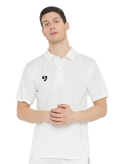 SG Senior Club Half Sleeve Cricket Shirt Whites