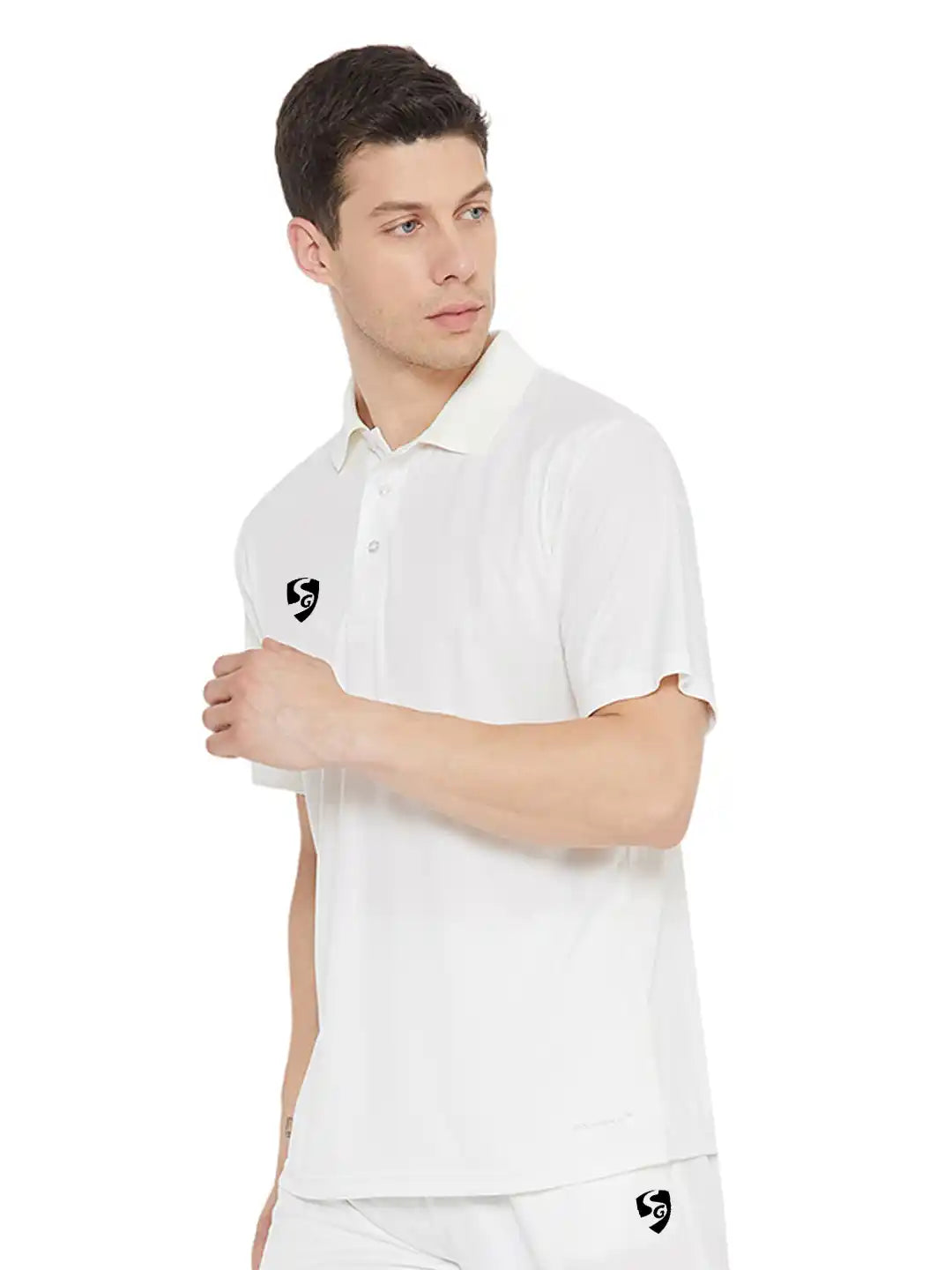 SG Junior Club Half Sleeve Cricket Shirt Whites