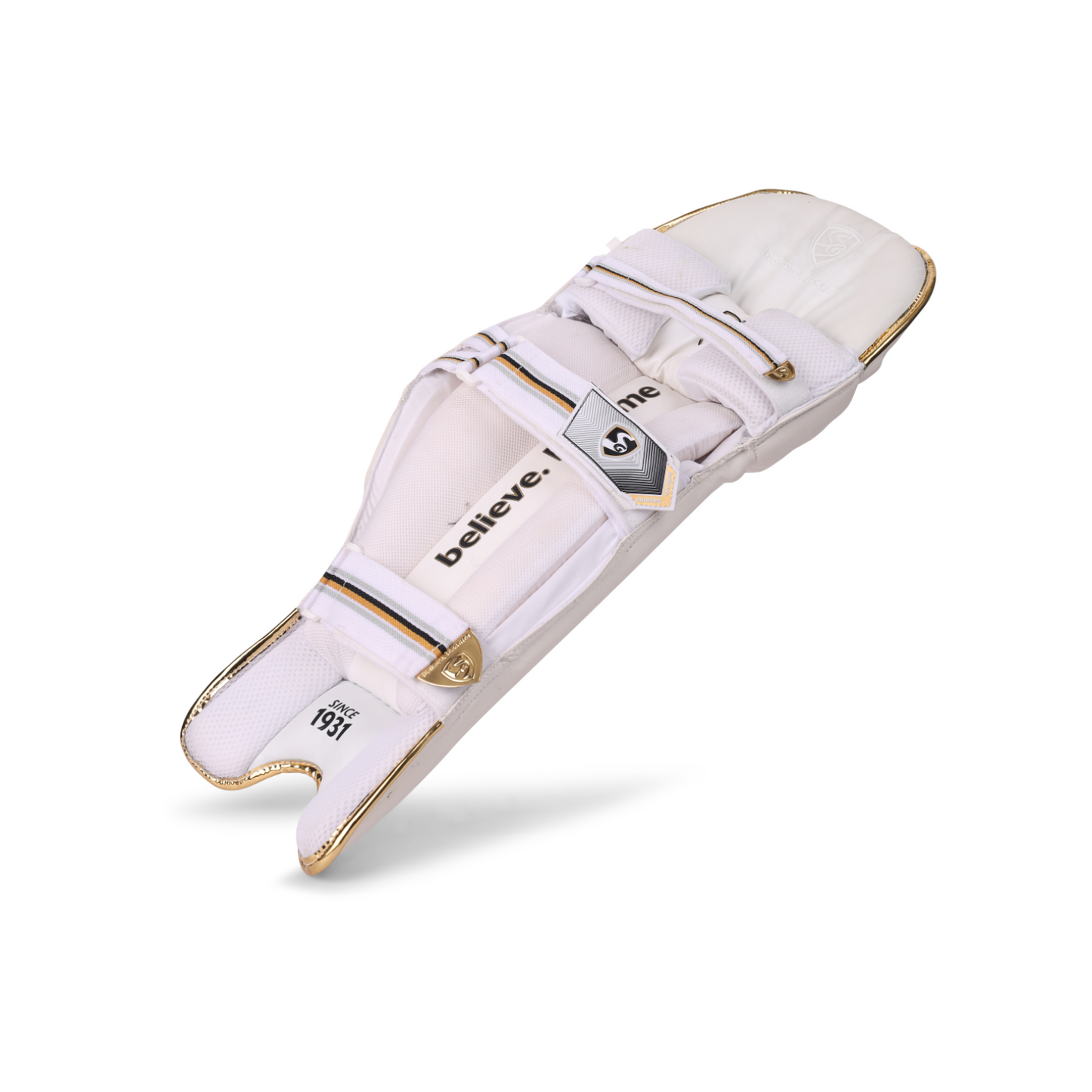SG Hilite White/Golden Batting Legguards