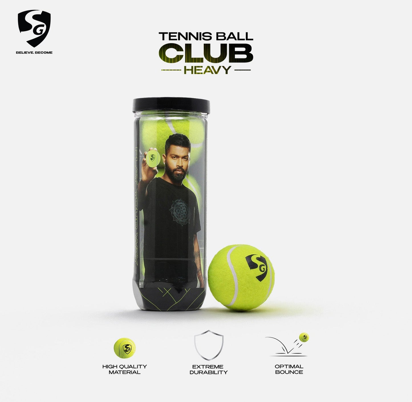 SG Club Heavy Green Cricket Balls (PACK OF 3)